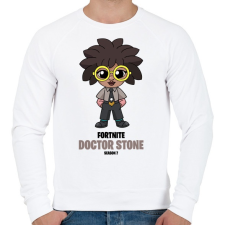 PRINTFASHION Doctor Stone - Fortnite Season 7 - Férfi pulóver - Fehér férfi pulóver, kardigán