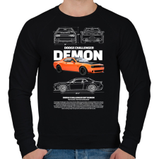 PRINTFASHION DODGE CHALLENGER DEMON - Férfi pulóver - Fekete férfi pulóver, kardigán