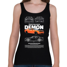 PRINTFASHION DODGE CHALLENGER DEMON - Női atléta - Fekete