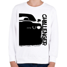 PRINTFASHION Dodge Challenger Half - Gyerek pulóver - Fehér gyerek pulóver, kardigán