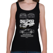 PRINTFASHION DODGE CHALLENGER - Női atléta - Fekete női trikó