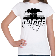 PRINTFASHION Dodge Challenger - Női póló - Fehér