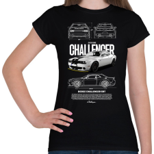 PRINTFASHION DODGE CHALLENGER - Női póló - Fekete női póló