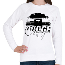 PRINTFASHION Dodge Challenger - Női pulóver - Fehér női pulóver, kardigán