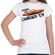 PRINTFASHION Dodge Charger '69 - General Lee - Női póló - Fehér női póló