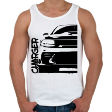 PRINTFASHION Dodge Charger Half - Férfi atléta - Fehér atléta, trikó