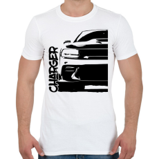 PRINTFASHION Dodge Charger Half - Férfi póló - Fehér