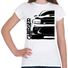PRINTFASHION Dodge Charger Half - Női póló - Fehér