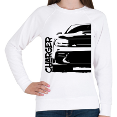 PRINTFASHION Dodge Charger Half - Női pulóver - Fehér