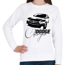 PRINTFASHION Dodge Charger  - Női pulóver - Fehér női pulóver, kardigán