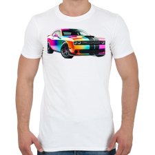 PRINTFASHION Dodge  - Férfi póló - Fehér férfi póló