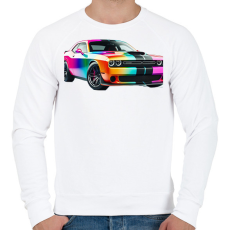 PRINTFASHION Dodge  - Férfi pulóver - Fehér