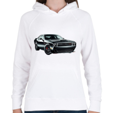 PRINTFASHION Dodge  - Női kapucnis pulóver - Fehér