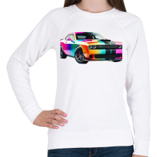 PRINTFASHION Dodge  - Női pulóver - Fehér női pulóver, kardigán