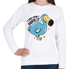 PRINTFASHION Dodó - Női pulóver - Fehér női pulóver, kardigán