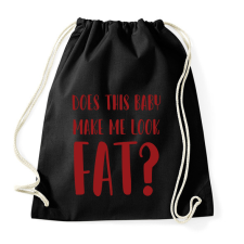 PRINTFASHION Does this baby make me look fat? - Sportzsák, Tornazsák - Fekete tornazsák
