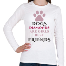 PRINTFASHION Dog best friend - Női hosszú ujjú póló - Fehér női póló