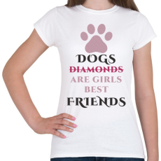 PRINTFASHION Dog best friend - Női póló - Fehér