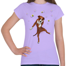 PRINTFASHION Dog dancing with bubbles - Női póló - Viola női póló