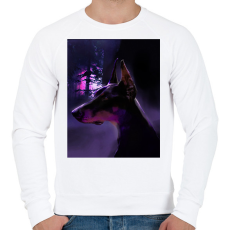 PRINTFASHION DOG DOBBI - Férfi pulóver - Fehér