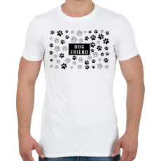 PRINTFASHION Dog friend - Férfi póló - Fehér