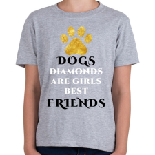 PRINTFASHION Dog friend - Gyerek póló - Sport szürke gyerek póló