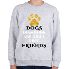 PRINTFASHION Dog friend - Gyerek pulóver - Sport szürke gyerek pulóver, kardigán