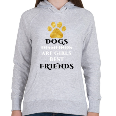 PRINTFASHION Dog friend - Női kapucnis pulóver - Sport szürke