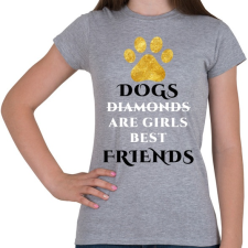 PRINTFASHION Dog friend - Női póló - Sport szürke női póló