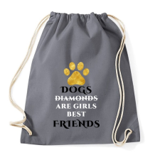 PRINTFASHION Dog friend - Sportzsák, Tornazsák - Grafitszürke tornazsák