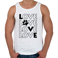 PRINTFASHION Dog Love - Férfi atléta - Fehér