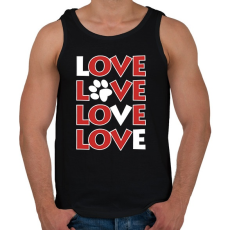 PRINTFASHION Dog Love - Férfi atléta - Fekete