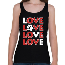 PRINTFASHION Dog Love - Női atléta - Fekete