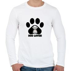 PRINTFASHION Dog Lover - Férfi hosszú ujjú póló - Fehér