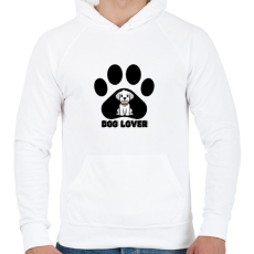 PRINTFASHION Dog Lover - Férfi kapucnis pulóver - Fehér
