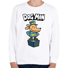 PRINTFASHION Dog man - Gyerek pulóver - Fehér