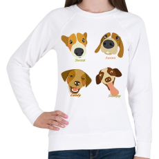 PRINTFASHION dog - Női pulóver - Fehér