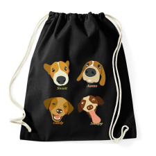 PRINTFASHION dog - Sportzsák, Tornazsák - Fekete tornazsák