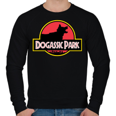 PRINTFASHION Dogassic Park - Férfi pulóver - Fekete