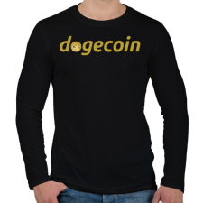 PRINTFASHION Dogecoin - Férfi hosszú ujjú póló - Fekete férfi póló