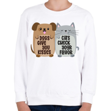PRINTFASHION Dogs&cats - Gyerek pulóver - Fehér gyerek pulóver, kardigán