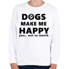PRINTFASHION DOGS MAKE ME HAPPY1 - Gyerek pulóver - Fehér