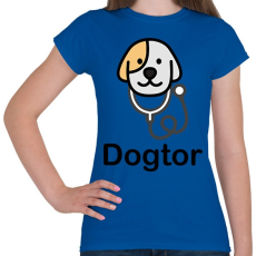 PRINTFASHION DoGtor - Női póló - Királykék