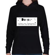 PRINTFASHION Dohog - Női kapucnis pulóver - Fekete