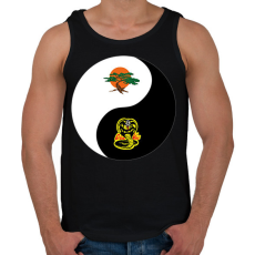 PRINTFASHION Dojo yin-yang - Férfi atléta - Fekete