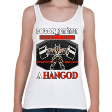 PRINTFASHION Dolgozz keményen csendben - Női atléta - Fehér női trikó