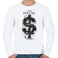 PRINTFASHION Dollár fa - fekete - Férfi pulóver - Fehér