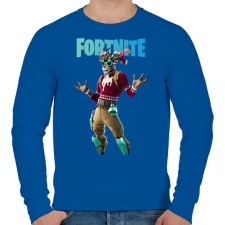 PRINTFASHION Dolph Fortnite - Férfi pulóver - Királykék férfi pulóver, kardigán