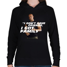 PRINTFASHION Dom Toretto - Női kapucnis pulóver - Fekete női pulóver, kardigán