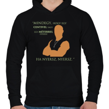 PRINTFASHION Dominic Toretto - Férfi kapucnis pulóver - Fekete férfi pulóver, kardigán